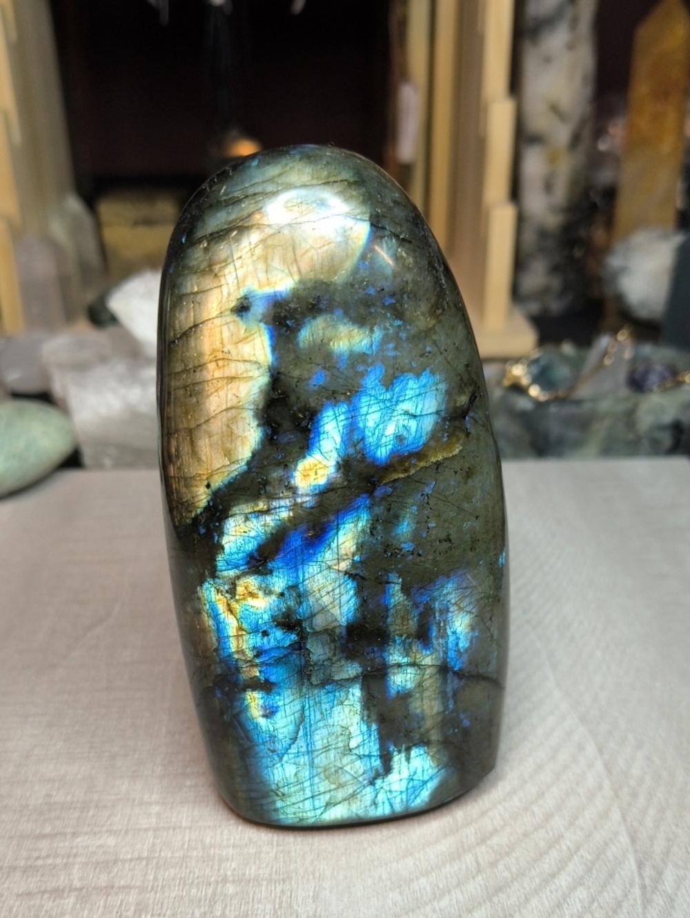 #54 High-Flash Labradorite Freeform | 5.5" Polished Crystal Stone Display